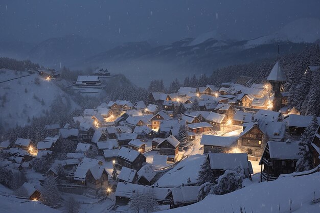 Snowy Villa Serenity