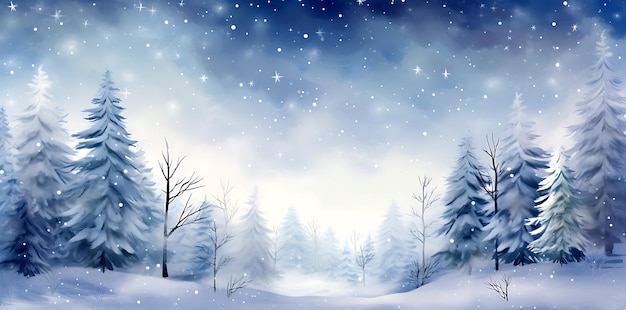 snowy winter Christmas background with pine trees snowy winter scenes naturalistic backgrounds