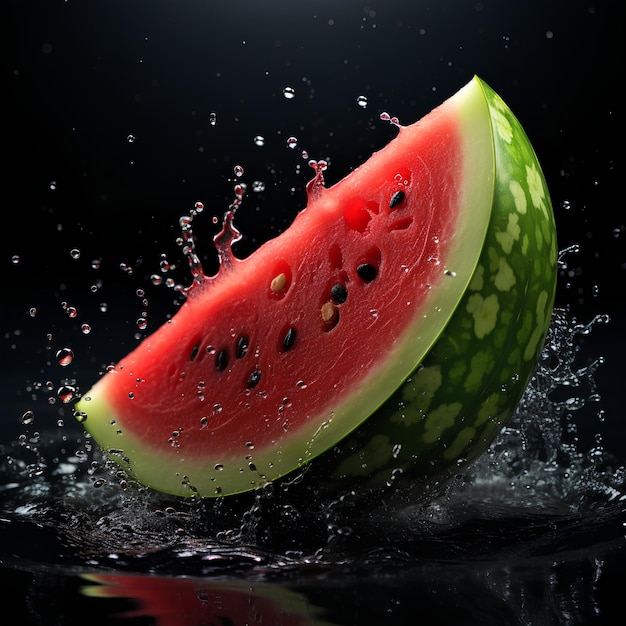 So delicious watermelon 3D render shot passport shot liquid