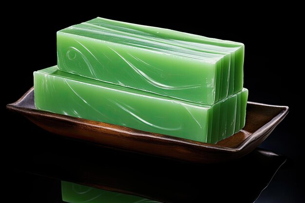 Soap bar that is green