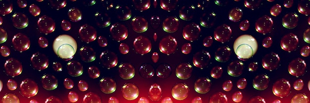 Soap bubbles panoramic