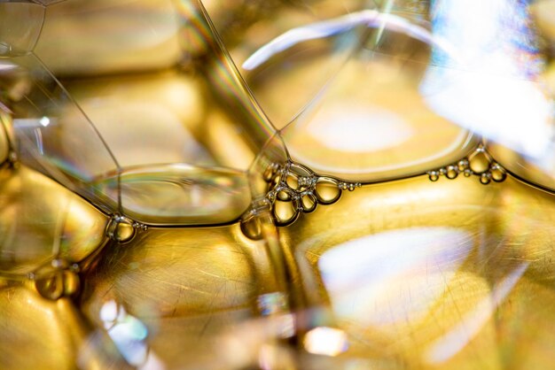 Soap bubbles soap bubbles in closeup creating abstract background selective focus