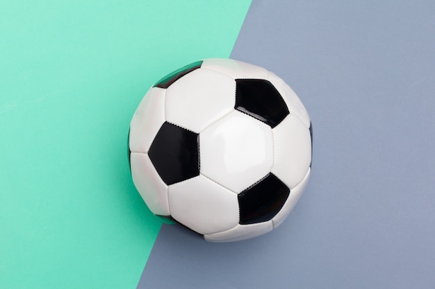 Soccer ball on a color background