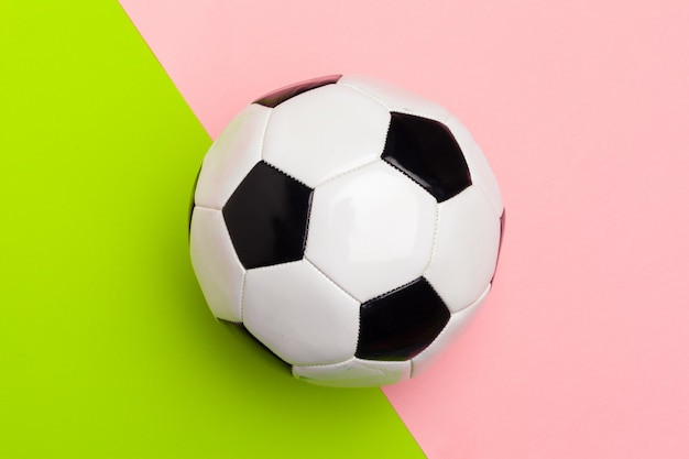 Soccer ball on a color