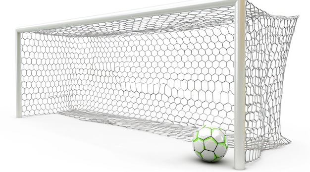 Soccer Ball in a Goal Net