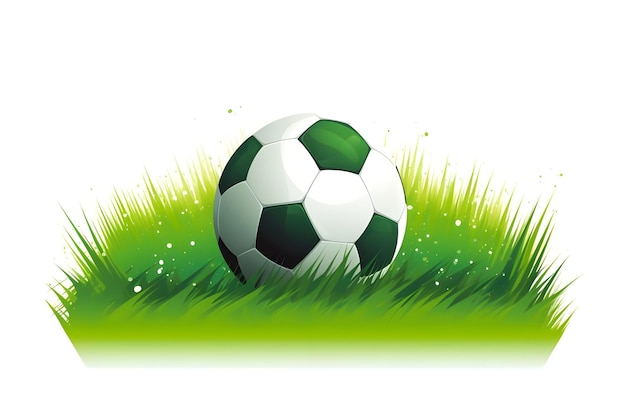 Photo a soccer ball on the grass with the words soccer on it