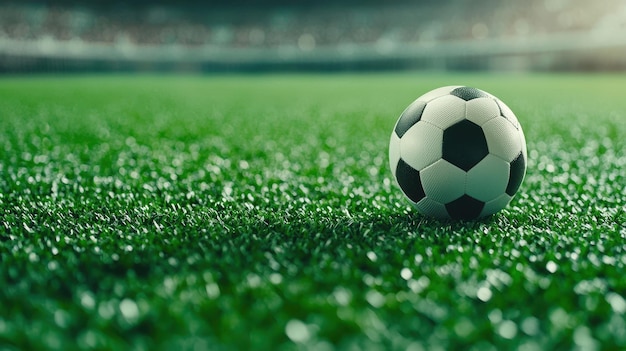 Soccer Ball on Green Grass Field