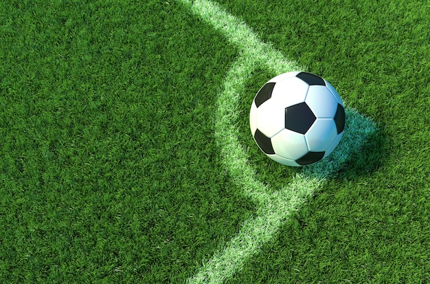 Soccer ball on green grass