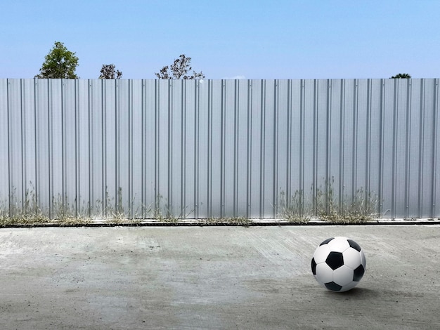 Soccer ball on ground Street soccer ball