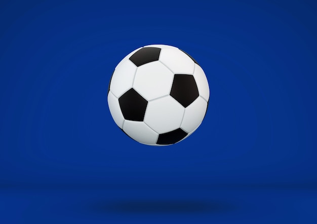 Soccer ball isolated on blue