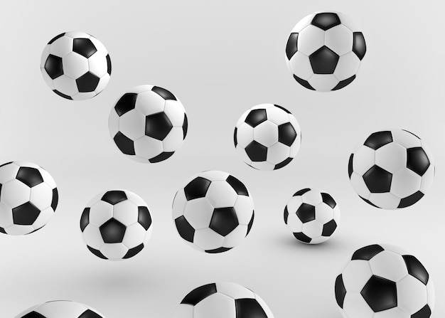 Soccer ball isolated on white background 3d render