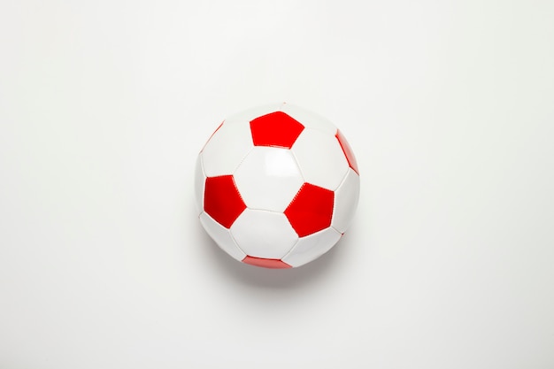 Photo soccer ball on a light isolated background.