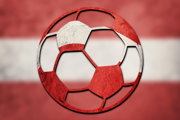 Soccer ball national Austria flag. Austria football ball.