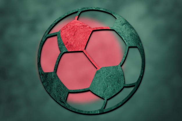 Soccer ball national Bangladesh flag. Bangladesh football ball.