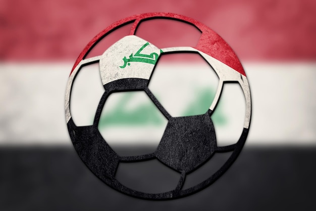 Soccer ball national Iraq flag. Iraq football ball.