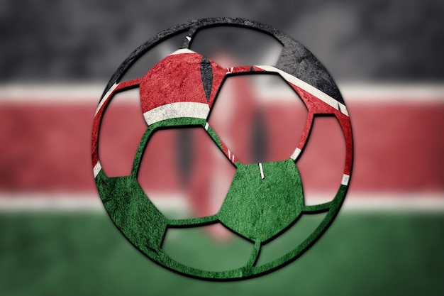 Soccer ball national Kenya flag. Kenya football ball.