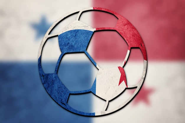 Soccer ball national Panama flag. Panama football ball.