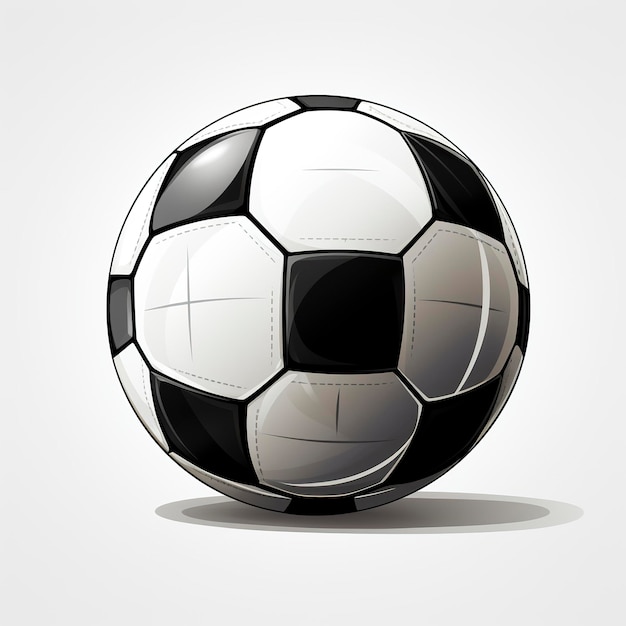 Photo soccer ball vector illustration in kawaii anime style cartoon