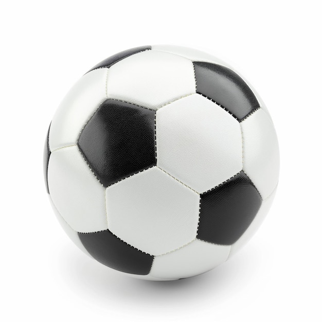 a soccer ball with a black and white checkered design