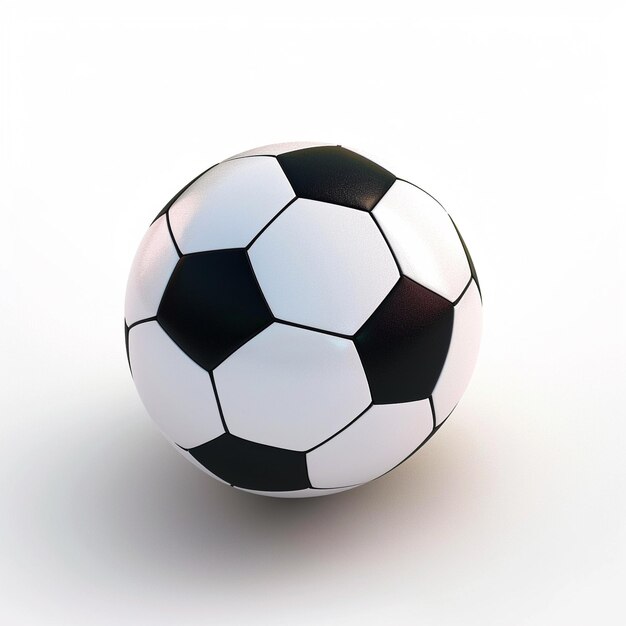 a soccer ball with a black and white design is shown on a white background