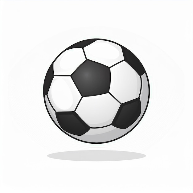 Photo a soccer ball with a black and white design on it