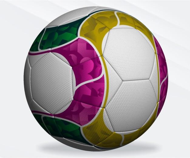 A soccer ball with a colorful design that says " i love spain ".