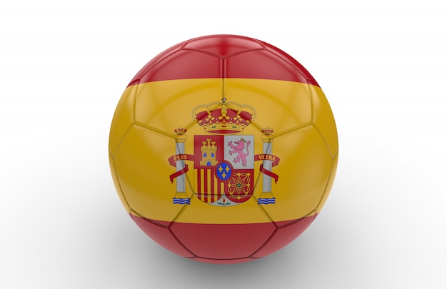 Soccer ball with spain flag