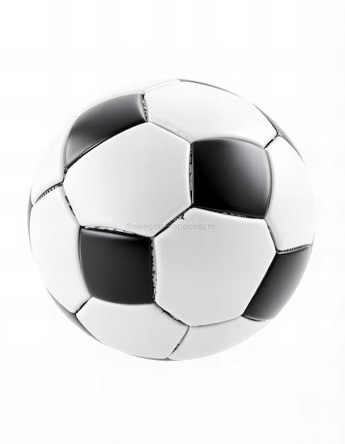 a soccer ball with a white and black design on it