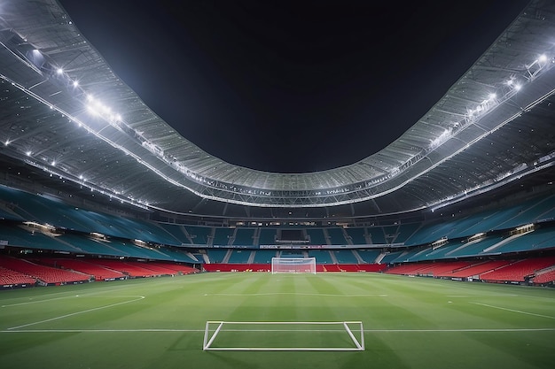 Soccer field the night before the matchSoccer field the night before the match