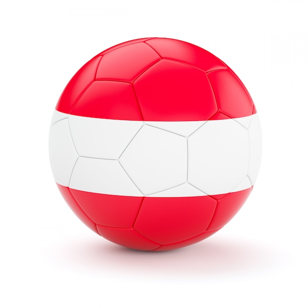 Soccer football ball with Austria flag