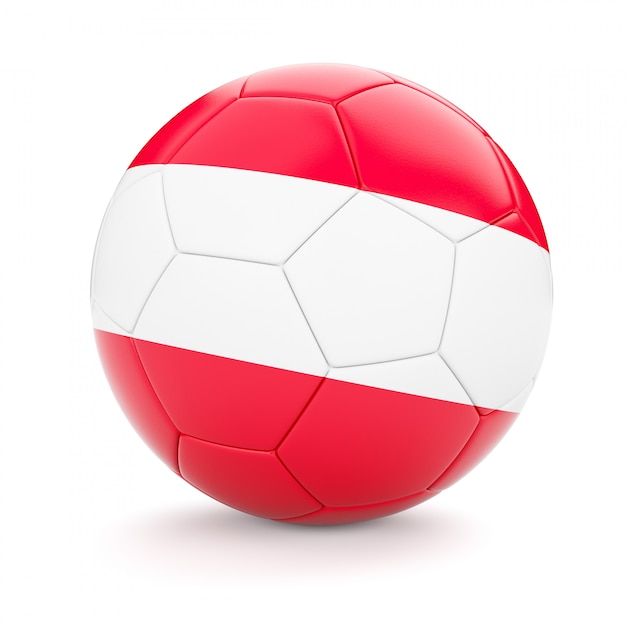 Soccer football ball with Austria flag