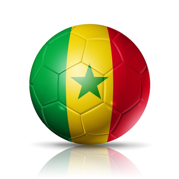 Soccer football ball with Senegal flag Illustration