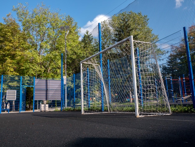 soccer goal on the playground