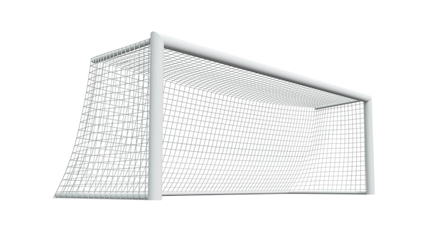 Soccer goal on transparent background - 3D render