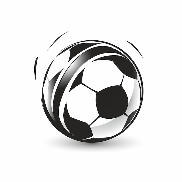 Photo soccer logo design isolated on a white background