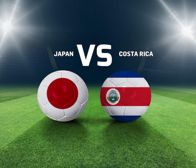 Soccer matchday template. Japan vs Costa Rica Match day template.