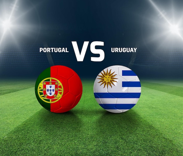 Soccer matchday template Portugal vs Uruguay Match day template