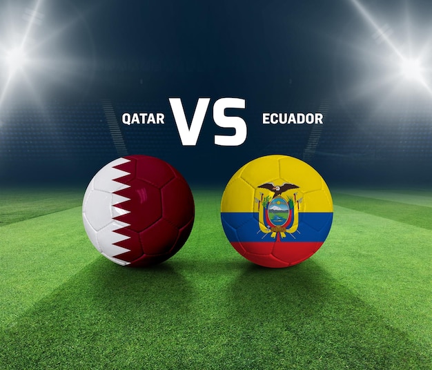 Soccer matchday template Qatar vs Ecuador Match day template