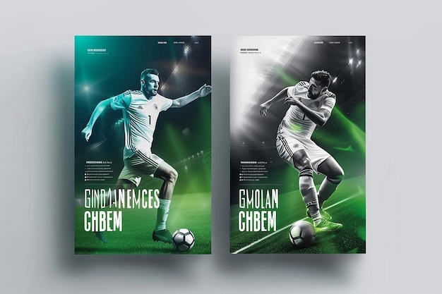 soccer player flyer illustration