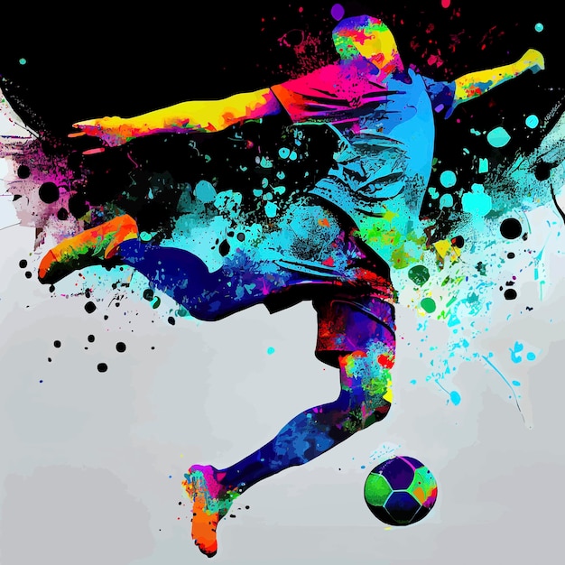 Soccer player with ball