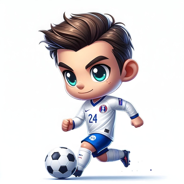 a soccer player with the number 4 on his shirt