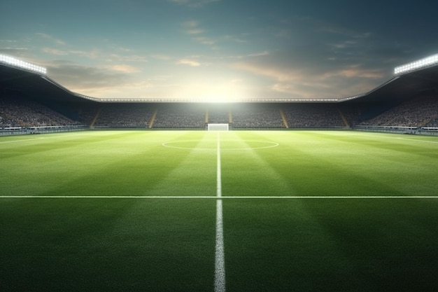 Soccer stadium field soccer background