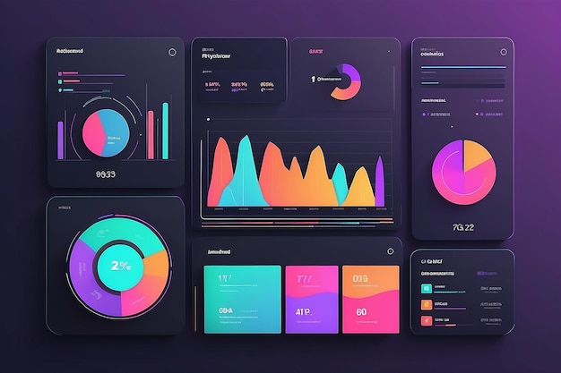 Social dashboard concept illustration