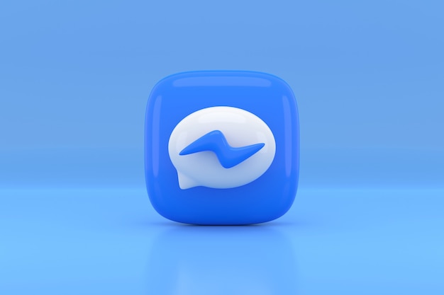 Social media icon design. 3D rendering.