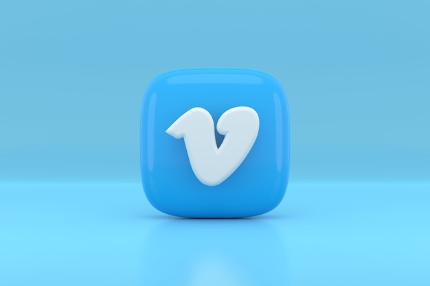 Social media icon design. 3D rendering.