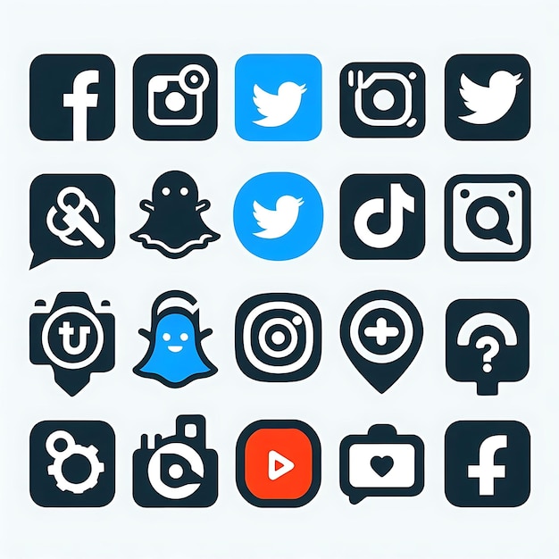 Social media icon vector app icon application icon vector