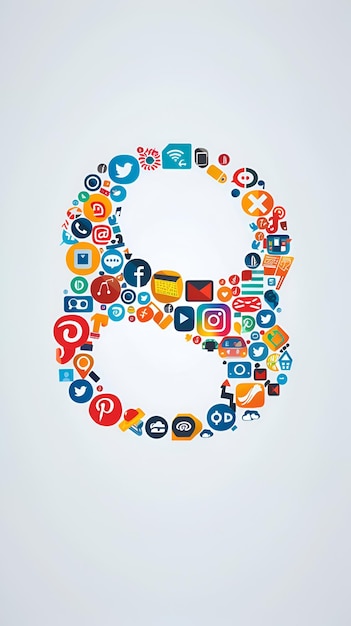 Social Media Icons Forming Infinity Symbol Representing Endless Connection