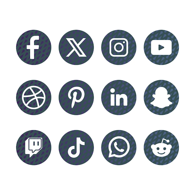 Photo social media icons logo with x x icon instagram tiktok youtube google whatsapp reddit snap