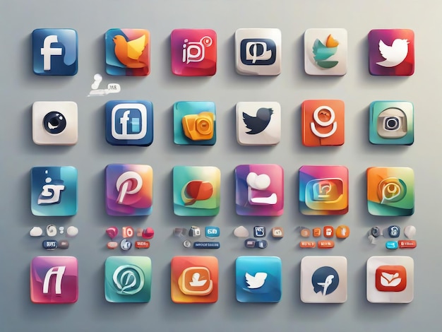 social media icons social media logo 3d facebook instagram youtube whatsapp twitter icon 3d