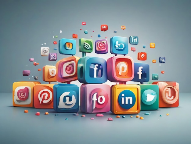 social media icons social media logo 3d facebook instagram youtube whatsapp twitter icon 3d